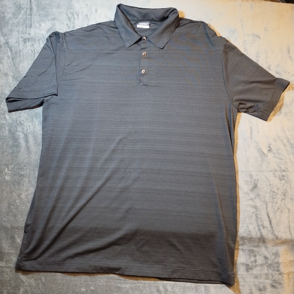 Nike Golf Dri-FIT Performance Short Sleeve Polo Shirt X-Large Black Crosshatch